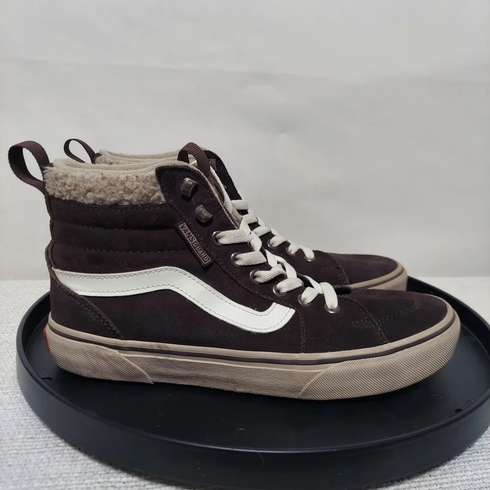 Vans Filmore High Top Skate Brown Sherpa‎ Women's Size 9/Men's 7.5 - Picture 3 of 10